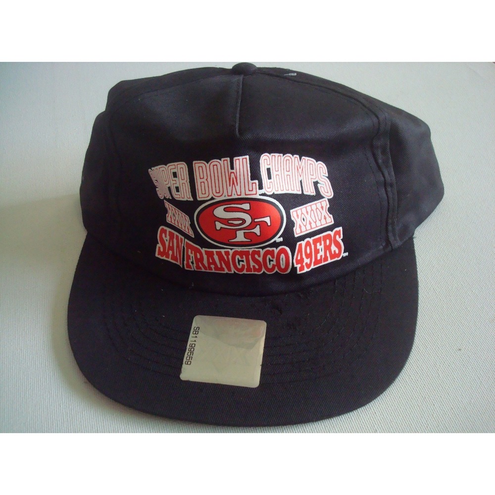 49ERS SUPER BOWL LOGO 7 HAT CAP VINTAGE 00S Y2K B3